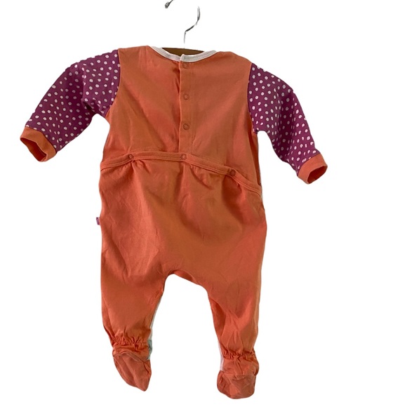 Souris Mini Apple, Pear Face Print One Piece Footie Snaps at Back Size 3 Months - Picture 5 of 7